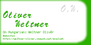 oliver weltner business card